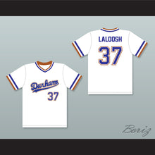 Load image into Gallery viewer, Ebby Calvin Laloosh 37 Durham Bulls White Baseball Jersey 2