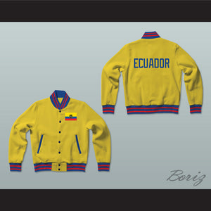 Ecuador Varsity Letterman Jacket-Style Sweatshirt