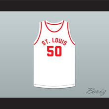 Load image into Gallery viewer, Ed Macauley 50 St. Louis Bombers White Basketball Jersey