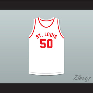 Ed Macauley 50 St. Louis Bombers White Basketball Jersey