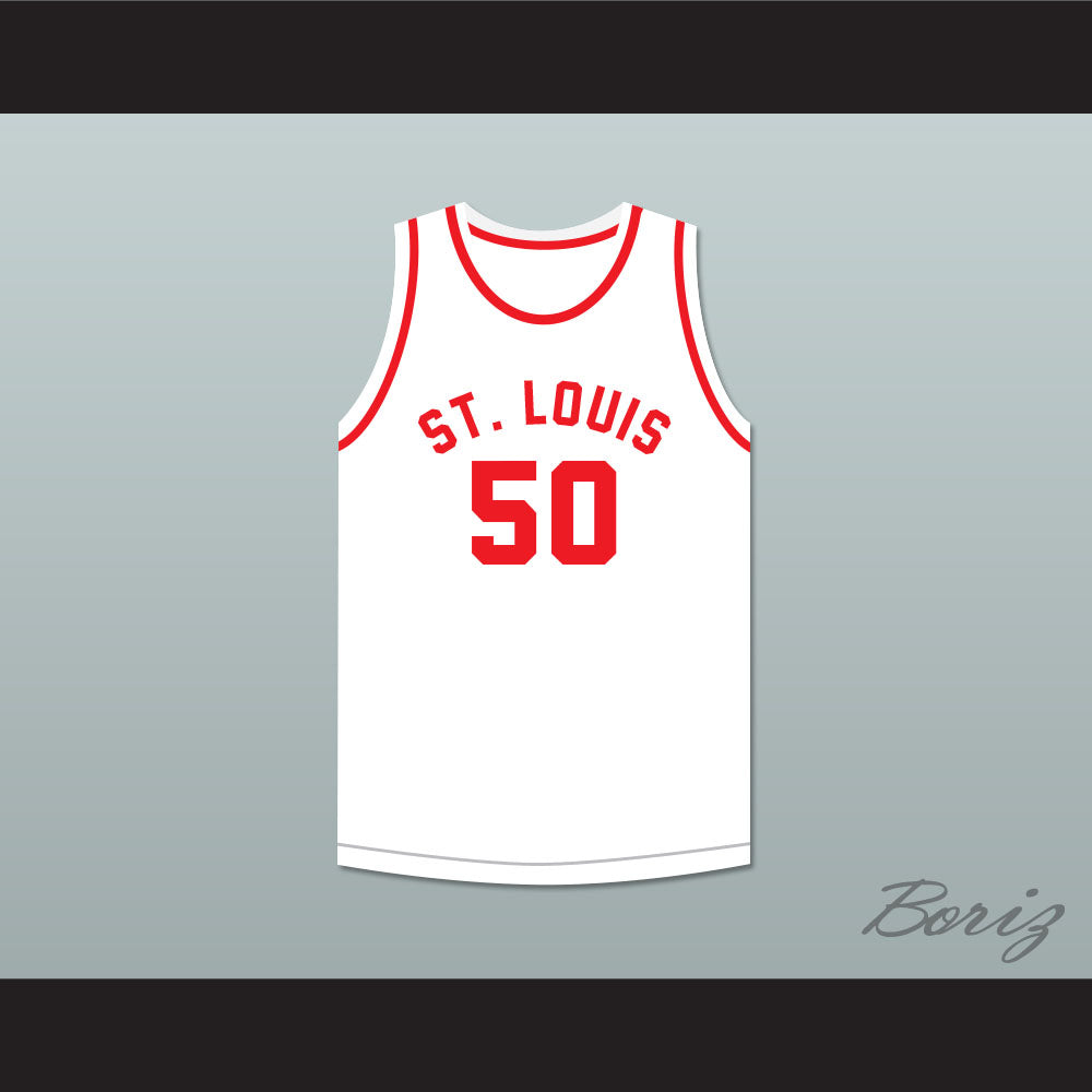 Ed Macauley 50 St. Louis Bombers White Basketball Jersey