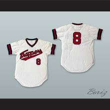 Load image into Gallery viewer, Edmonton Trappers 8 White Baseball Jersey