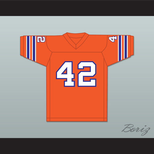 Ehren McGhehey 42 Football Follies Orange Football Jersey 1