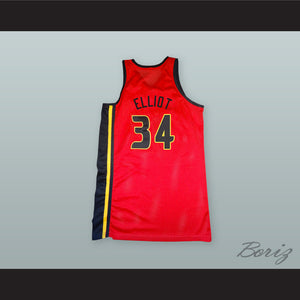 Elliot Richards 34 Diablos Red Basketball Jersey Bedazzled