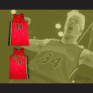 Elliot Richards 34 Diablos Red Basketball Jersey Bedazzled