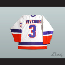 Load image into Gallery viewer, Emanuel Viveiros 3 Springfield Indians White Hockey Jersey