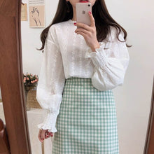 Load image into Gallery viewer, Embroidery Lace Shirt Plus Size Spring Women Long Sleeve Linen Cotton Girls Blouse Femme Casual White Tops Women Blouses 6874 50