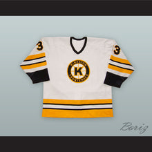 Load image into Gallery viewer, Eric Braff 33 Kingston Frontenacs White Hockey Jersey