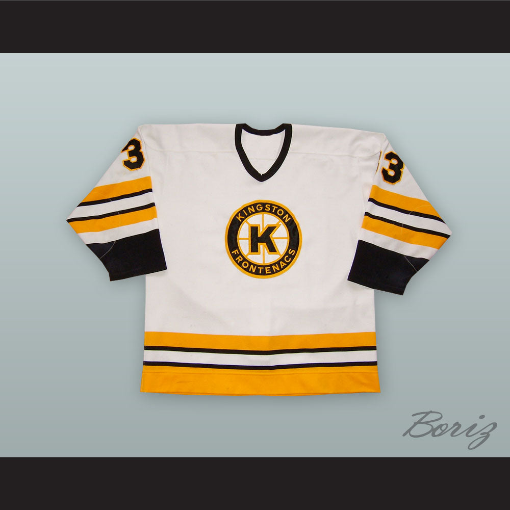 Eric Braff 33 Kingston Frontenacs White Hockey Jersey