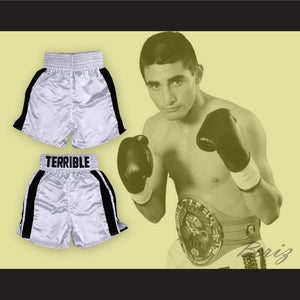 Erik 'The Terrible' Morales White Boxing Shorts