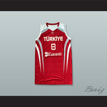 Load image into Gallery viewer, Ersan Ilyasova 8 Turkey Red Basketball Jersey