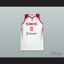 Load image into Gallery viewer, Ersan Ilyasova 8 Turkey White Basketball Jersey