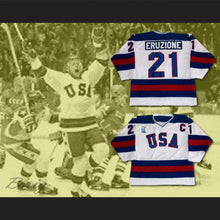 Load image into Gallery viewer, Mike Eruzione 21 USA White Hockey Jersey with Patch