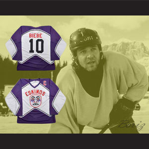 John Biebe 10 Eskimos Hockey Jersey Mystery Alaska