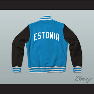 Estonia Varsity Letterman Jacket-Style Sweatshirt