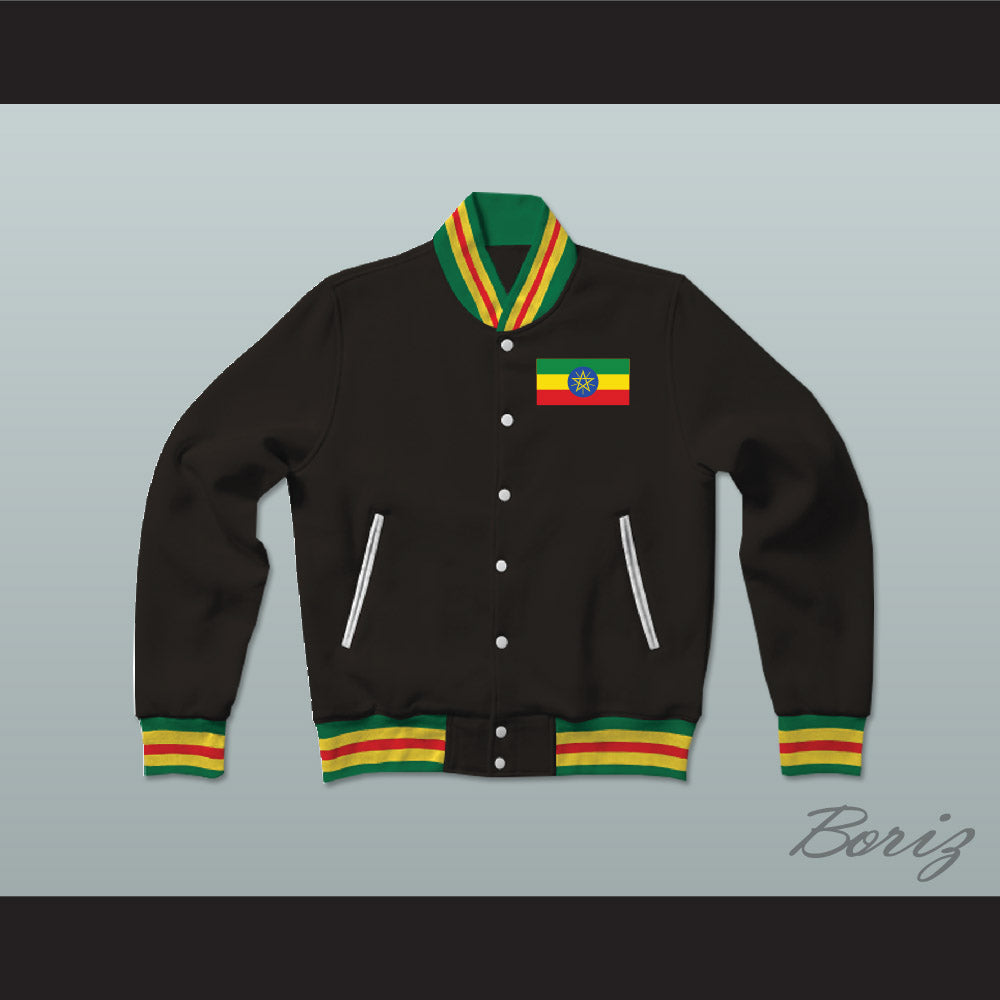 Ethiopia Varsity Letterman Jacket-Style Sweatshirt