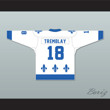 Load image into Gallery viewer, Étienne Tremblay 18 Le National de Québec White Hockey Jersey- Lance et compte (He Shoots, He Scores)