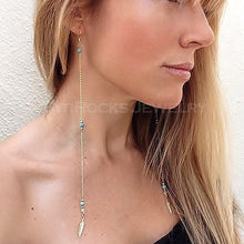 Load image into Gallery viewer, European and American new retro simple metal leaves fine popular women &#39;s earrings ES003