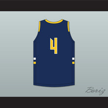 Load image into Gallery viewer, Evan Mobley 4 Rancho Christian School Eagles Navy Blue Basketball Jersey 3