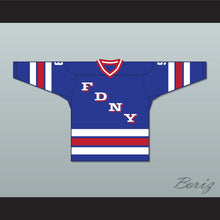 Load image into Gallery viewer, FDNY Bravest 9 Blue Hockey Jersey