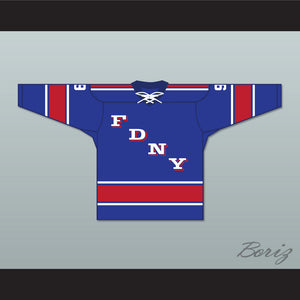 FDNY Bravest 9 Blue Tie Down Hockey Jersey