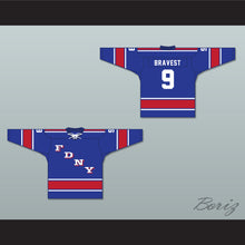 Load image into Gallery viewer, FDNY Bravest 9 Blue Tie Down Hockey Jersey