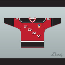 Load image into Gallery viewer, FDNY Bravest 9 Red Hockey Jersey Design 2 with Patch