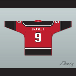 FDNY Bravest 9 Red Hockey Jersey Design 2 with Patch