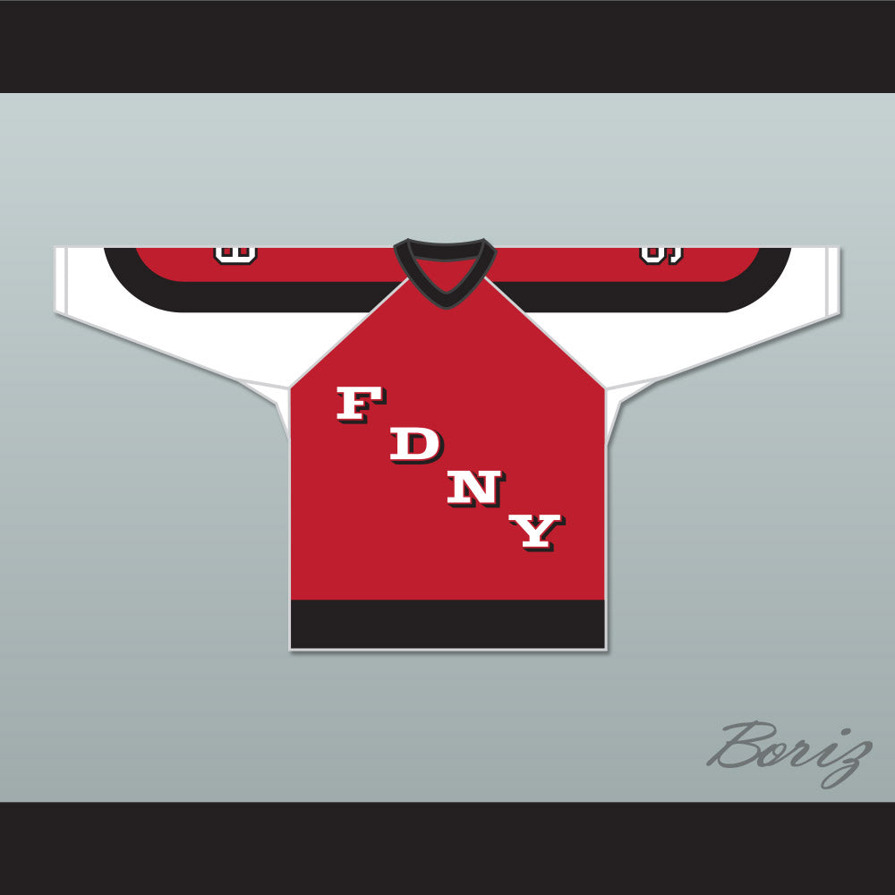 FDNY Bravest 9 Red Hockey Jersey Design 3