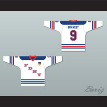 Load image into Gallery viewer, FDNY Bravest 9 White Hockey Jersey Design 1 with Patch