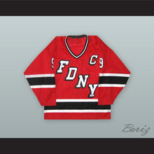 Load image into Gallery viewer, FDNY Bravest 9 Red Hockey Jersey