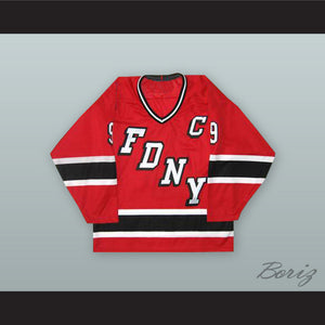 FDNY Bravest 9 Red Hockey Jersey