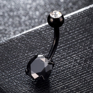 FUNIQUE Gold Color Sexy Women Navel Piercing Crystal Zircon Rhinestones Round Body Ring Jewelry Belly Button Body Jewelry