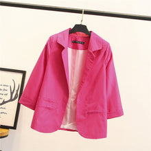 Load image into Gallery viewer, Fashion Blazer Women Jacket Marynarka Damska Blazer Feminine Black Pink Coat Woman Clothes Chaqueta Mujer Female Suits Blazers