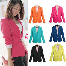 Load image into Gallery viewer, Fashion Blazer Women Jacket Marynarka Damska Blazer Feminine Black Pink Coat Woman Clothes Chaqueta Mujer Female Suits Blazers