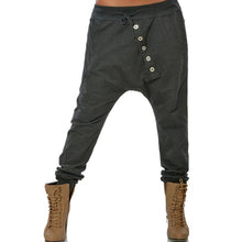 Load image into Gallery viewer, Fashion Girlfriend Women Hipsters Harem Pants Bloomers Baggy Pants Trousers Loose Wash Dark Drawstring Button Pants