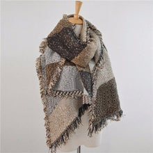 Load image into Gallery viewer, Fashion Large Scarves Women Long Cashmere Winter Wool Blend Soft Warm Plaid Scarf Wrap Shawl Plaid Scarf