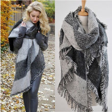 Load image into Gallery viewer, Fashion Large Scarves Women Long Cashmere Winter Wool Blend Soft Warm Plaid Scarf Wrap Shawl Plaid Scarf