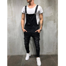 Load image into Gallery viewer, Fashion Men's Ripped Skinny Jeans Destroyed Frayed Slim Denim Pant Overalls Zipper