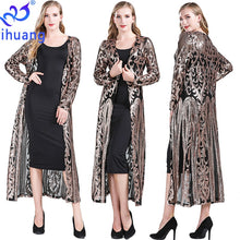 Load image into Gallery viewer, Fashion New Women's Clothing Long Sequin Open Front Long Sleeve Mesh Cardigan Blouse Cover Coat Evening Prom Party Tops Gift