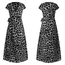 Load image into Gallery viewer, Fashion Split Hem Polka Dot Short Sleeve Maxi Sundress Celmia Bohemian Women Summer Long Dress Belted Sexy Casual V-Neck Vestido