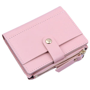 Fashion Women Wallet Lovely Candy Color Small Coin Zipper Purse Card Package PU  9X2X10.5cm passport holder card wallet #82015