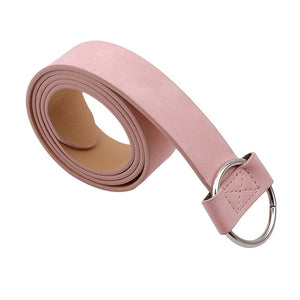 Fashion Women leather belt Newest Round buckle belts female leisure jeans wild without pin metal buckle Women strap belt