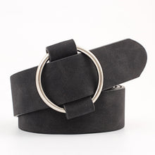 Load image into Gallery viewer, Fashion Women leather belt Newest Round buckle belts female leisure jeans wild without pin metal buckle Women strap belt