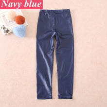 Load image into Gallery viewer, Faux PU Leather Teens Children Kids Girls Leggings Thin Skinny Pencil Pants Spring Autumn Baby Girl Clothes