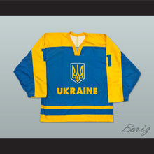 Load image into Gallery viewer, Fedotenko 11 Ukraine National Team Blue Hockey Jersey