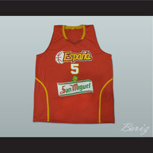 Load image into Gallery viewer, Rudy Fernandez 5 Espana Red Basketball Jersey
