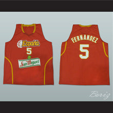 Load image into Gallery viewer, Rudy Fernandez 5 Espana Red Basketball Jersey