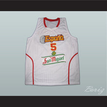 Load image into Gallery viewer, Rudy Fernandez 5 Espana White Basketball Jersey