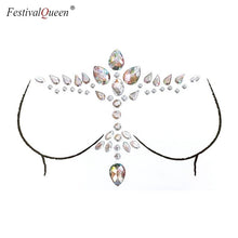 Load image into Gallery viewer, FestivalQueen Temporary Adhesive breast Jewelry Party Gems Rhinestone Flash Tattoos Body Stickers Make Up Jewels for Women
